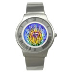 Water Lily Stainless Steel Watch