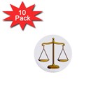Scales of Justice 1  Mini Button (10 pack) 