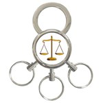 Scales of Justice 3-Ring Key Chain