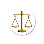 Scales of Justice Magnet 3  (Round)