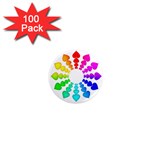 Colorful Hearts Around 1  Mini Magnet (100 pack) 