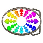 Colorful Hearts Around Belt Buckle