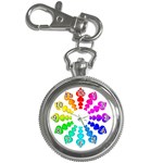 Colorful Hearts Around Key Chain Watch