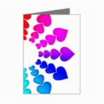 Colorful Hearts Around Mini Greeting Cards (Pkg of 8)