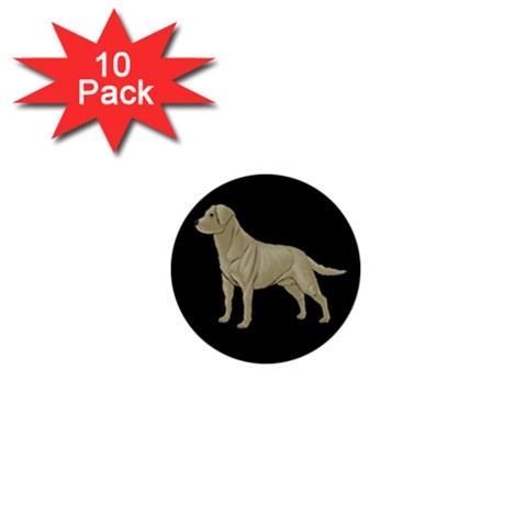 BB Yellow Labrador Retriever Dog Gifts 1  Mini Button (10 pack)  from UrbanLoad.com Front