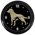 BB Yellow Labrador Retriever Dog Gifts Wall Clock (Black)