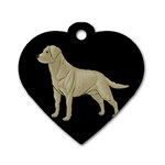 BB Yellow Labrador Retriever Dog Gifts Dog Tag Heart (Two Sides)
