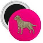 BP Yellow Labrador Retriever Dog Gifts 3  Magnet