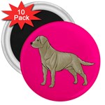 BP Yellow Labrador Retriever Dog Gifts 3  Magnet (10 pack)