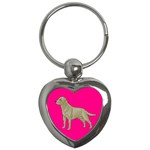 BP Yellow Labrador Retriever Dog Gifts Key Chain (Heart)