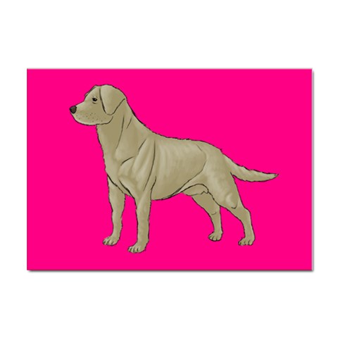 BP Yellow Labrador Retriever Dog Gifts Sticker A4 (100 pack) from UrbanLoad.com Front