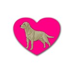BP Yellow Labrador Retriever Dog Gifts Heart Coaster (4 pack)