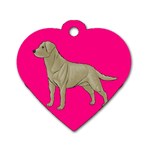 BP Yellow Labrador Retriever Dog Gifts Dog Tag Heart (Two Sides)