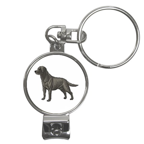 BW Black Labrador Retriever Dog Gifts Nail Clippers Key Chain from UrbanLoad.com Front