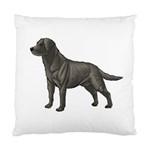 BW Black Labrador Retriever Dog Gifts Cushion Case (One Side)
