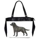 BW Black Labrador Retriever Dog Gifts Oversize Office Handbag (Two Sides)