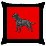 BR Black Labrador Retriever Dog Gifts Throw Pillow Case (Black)