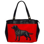 BR Black Labrador Retriever Dog Gifts Oversize Office Handbag (One Side)