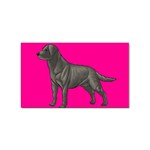 BP Black Labrador Retriever Dog Gifts Sticker Rectangular (10 pack)