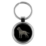 BB Black Labrador Retriever Dog Gifts Key Chain (Round)