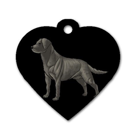BB Black Labrador Retriever Dog Gifts Dog Tag Heart (One Side) from UrbanLoad.com Front