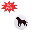 BW Chocolate Labrador Retriever Dog Gifts 1  Mini Magnet (100 pack) 