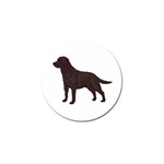 BW Chocolate Labrador Retriever Dog Gifts Golf Ball Marker