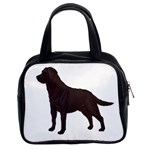 BW Chocolate Labrador Retriever Dog Gifts Classic Handbag (Two Sides)