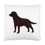 BW Chocolate Labrador Retriever Dog Gifts Cushion Case (One Side)