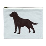 BW Chocolate Labrador Retriever Dog Gifts Cosmetic Bag (XL)