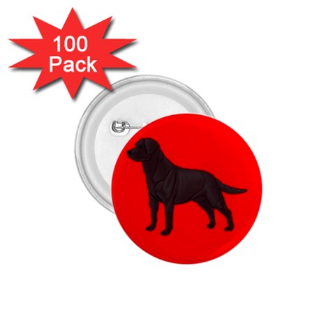 BR Chocolate Labrador Retriever Dog Gifts 1.75  Button (100 pack)  from UrbanLoad.com Front