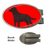 BR Chocolate Labrador Retriever Dog Gifts Money Clip (Oval)