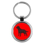 BR Chocolate Labrador Retriever Dog Gifts Key Chain (Round)
