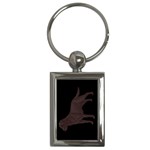 BB Chocolate Labrador Retriever Dog Gifts Key Chain (Rectangle)