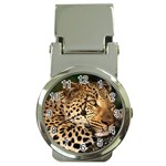 Male Leopard Money Clip Watch