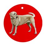 BR Yellow Labrador Retriever Dog Gifts Ornament (Round)