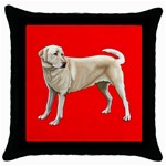 BR Yellow Labrador Retriever Dog Gifts Throw Pillow Case (Black)