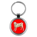 BR Yellow Labrador Retriever Dog Gifts Key Chain (Round)