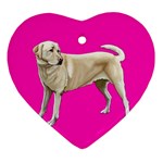 BP Yellow Labrador Retriever Dog Gifts Ornament (Heart)