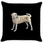 BB Yellow Labrador Retriever Dog Gifts Throw Pillow Case (Black)