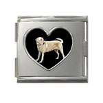 BB Yellow Labrador Retriever Dog Gifts Mega Link Heart Italian Charm (18mm)
