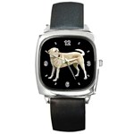 BB Yellow Labrador Retriever Dog Gifts Square Metal Watch