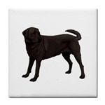 BW Black Labrador Retriever Dog Gifts Tile Coaster