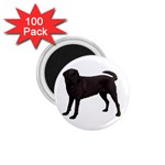 BW Black Labrador Retriever Dog Gifts 1.75  Magnet (100 pack) 