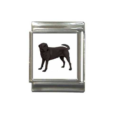 BW Black Labrador Retriever Dog Gifts Italian Charm (13mm) from UrbanLoad.com Front