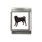 BW Black Labrador Retriever Dog Gifts Italian Charm (13mm)