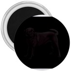 BB Black Labrador Retriever Dog Gifts 3  Magnet