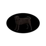 BB Black Labrador Retriever Dog Gifts Sticker (Oval)