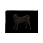 BB Black Labrador Retriever Dog Gifts Cosmetic Bag (Large)