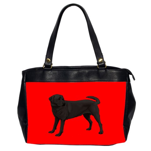 BR Black Labrador Retriever Dog Gifts Oversize Office Handbag (Two Sides) from UrbanLoad.com Front